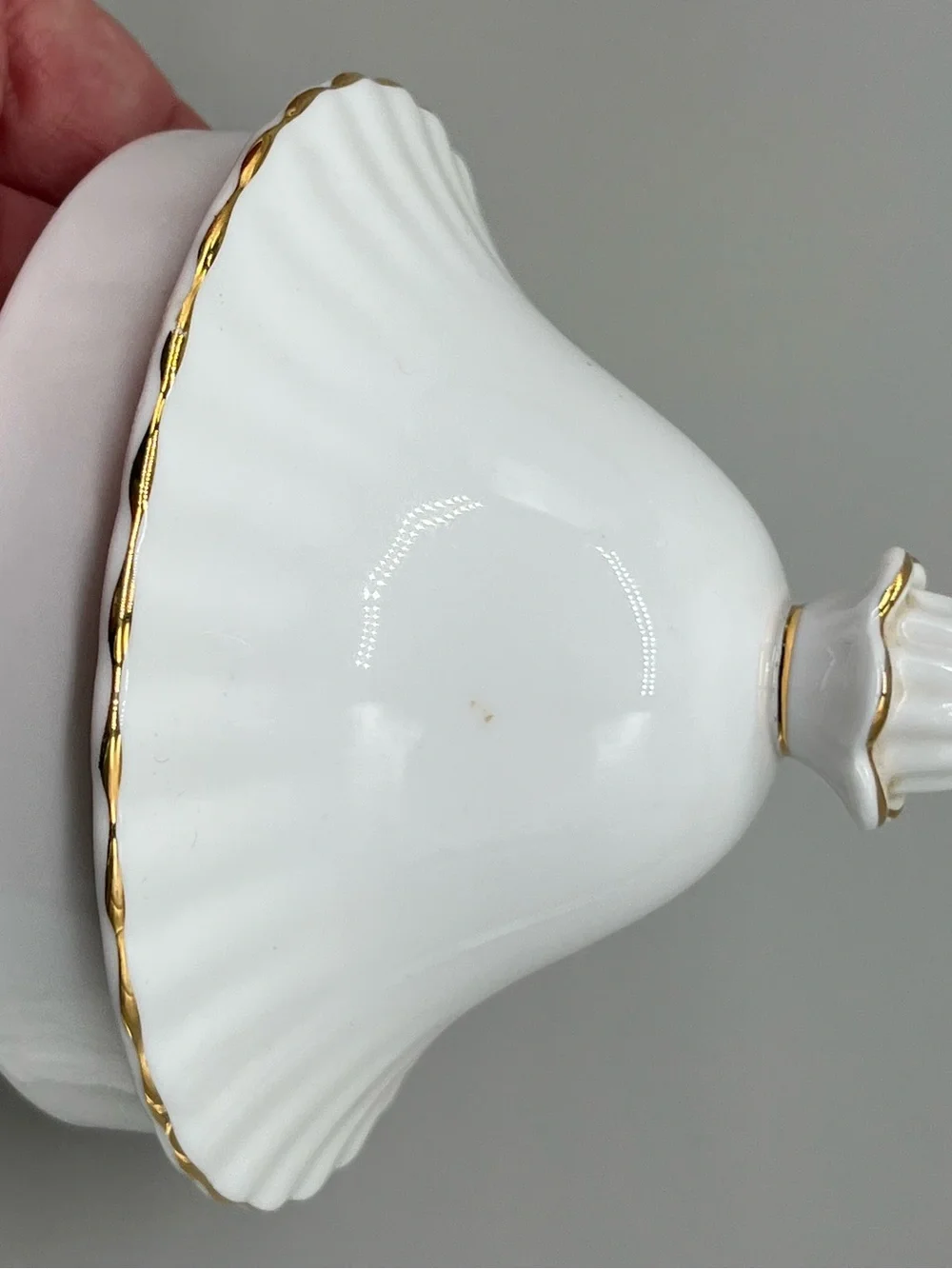 Royal  Albert Val D’Or bone china large teapot. White with 22k gold trim.  NWOT.